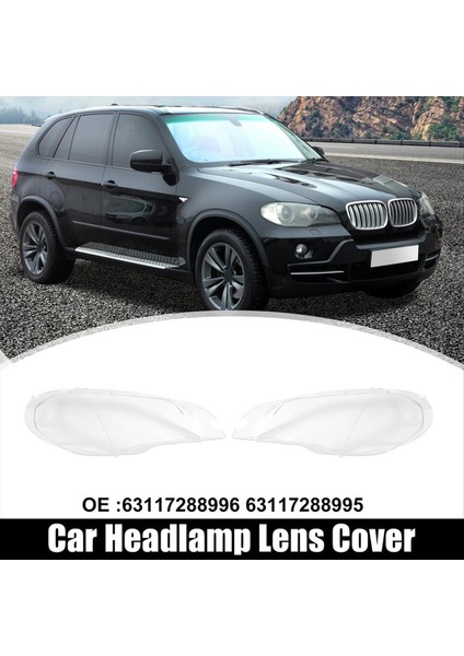 Sağ Ön Far Kapağı Kafası Işık Lambası Bmw X5 E70 2007-2013 Far Lens Kapağı 63117288997 Için (Yurt Dışından)