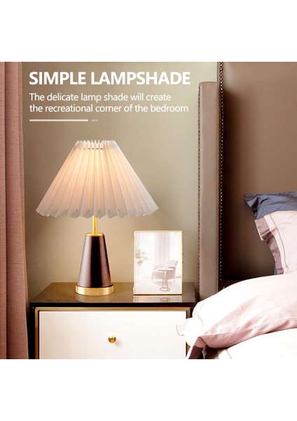 Piller Abajur Masa Lambası Ayakta Lambalar Japon Tarzı Pileli Abajur Yaratıcı Masa Lambası Gölge Yatak Odası Lambaları -B (Yurt Dışından) fiyatları