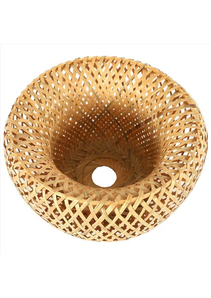3x Bambu Hasır Rattan Abajur El Dokuma Çift Katmanlı Bambu Kubbe Abajur Asya Rustik Japon Lamba Tasarımı (Yurt Dışından) fiyatları