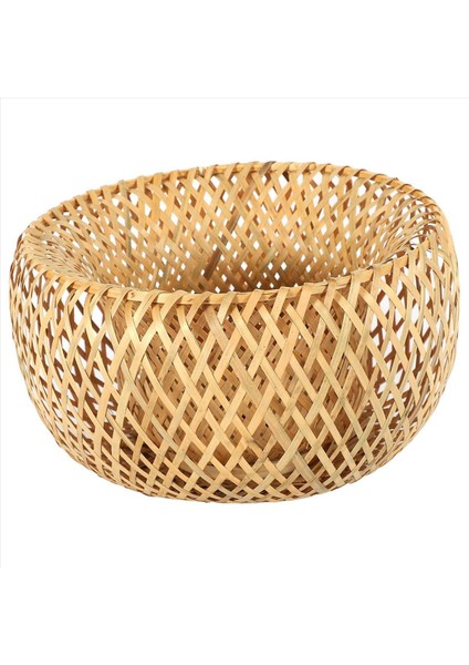 3x Bambu Hasır Rattan Abajur El Dokuma Çift Katmanlı Bambu Kubbe Abajur Asya Rustik Japon Lamba Tasarımı (Yurt Dışından) fırsatları