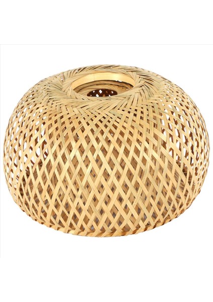 3x Bambu Hasır Rattan Abajur El Dokuma Çift Katmanlı Bambu Kubbe Abajur Asya Rustik Japon Lamba Tasarımı (Yurt Dışından) indirimleri