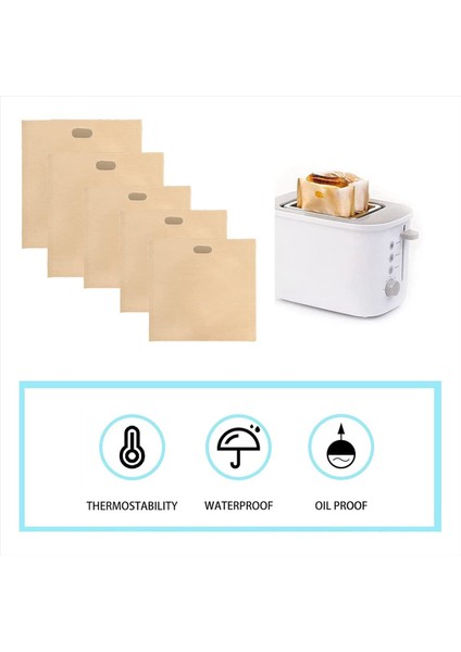 Yeniden Kullanılabilir Tostaster Çantaları Yapışmaz Kızarmış Sandviç Çantalar Sandviçler Için Plastik Torba Açılması Kolay Toastie Çantalar 10 Pcs B (Yurt Dışından) modelleri