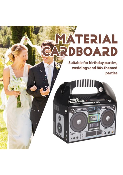 80&#39 Lerin Parti Dekorasyonları Yenilik Patlaması Iyilik Kutusu Temalı Vintage Dekorasyonlar Şeker Masa Dekorasyonları 80S 24PCS (Yurt Dışından) indirimleri