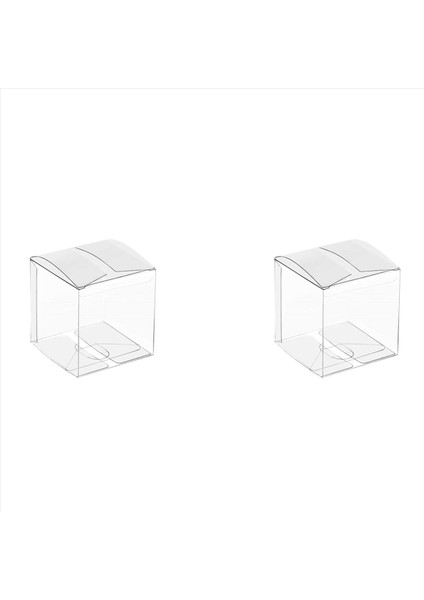 100 Adet Ler Için Açık Plastik Kutular Pvc Ambalaj Kutusu Ambalajı Şeffaf Şeker Kutusu Düğün Kutuları Iyilik (Yurt Dışından)