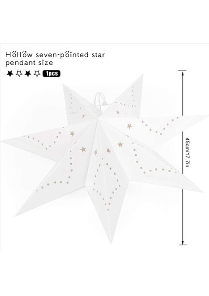 10X Asma Kağıt 7 Sivri Yıldız Lantern Noel Düğün Doğum Günü Dekorasyonu Için Noel Asma Yıldız Dekorasyonları (Yurt Dışından) fiyatları