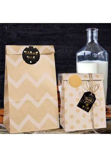 24 Paket Çuval Torbası Mini Nokta Kraft Kağıt Çantalar Düğün Partisi Davetiyesi Tebrik Kartları Kağıt Çantası Doğum Günü (Yurt Dışından) fırsatları