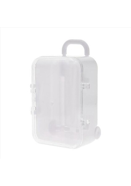 4x Beyaz Mini Roller Seyahat Bavul Şeker Kutusu Kişilik Yaratıcı Düğün Şeker Kutusu Bagaj Tramvay Kılıfı (Yurt Dışından) modelleri