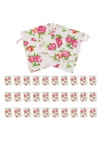 30 Paket Gül Çekme Çantaları Çuval Taşma Çiçek Çantası Çantalar Çantaları Dıy Craft Düğün Partisi Için Takı Torbaları (Yurt Dışından) modelleri