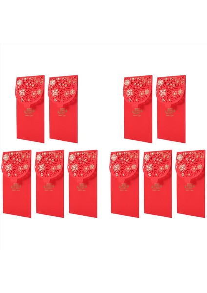 10PCS Çin Yeni Yıl Kırmızı Zarflar Şanslı Para Zarfları Yeni Yıl Düğün Için Bahar Festivali Kırmızı Paket (7x3 4 Inç) (Yurt Dışından) fırsatları