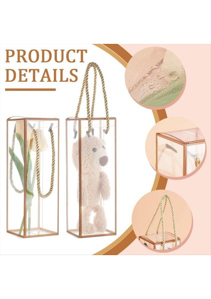 12 Paket Şeffaf Plastik Kutusu Açık Plastik Iyilik Kutusu Altın Sınırlı Dikdörtgen Şeker Kutusu (Yurt Dışından) modelleri