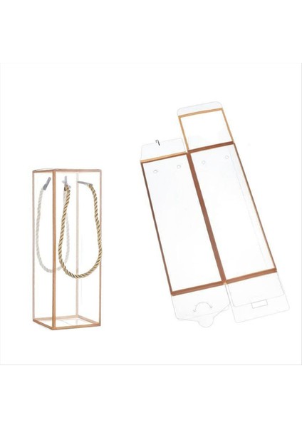 12 Paket Şeffaf Plastik Kutusu Açık Plastik Iyilik Kutusu Altın Sınırlı Dikdörtgen Şeker Kutusu (Yurt Dışından) fırsatları