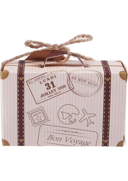 150PCS Mini Bavul Lehine Kutu Partisi Lehine Şeker Kutusu Vintage Kraft Kağıdı Etiketler ve Düğün Dekorasyonu Için Ip (Yurt Dışından) fırsatları