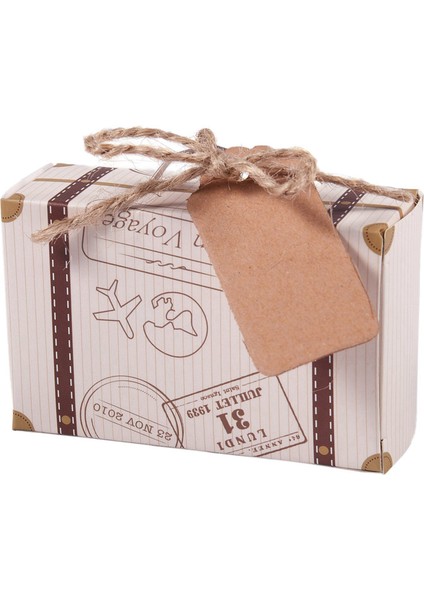 150PCS Mini Bavul Lehine Kutu Partisi Lehine Şeker Kutusu Vintage Kraft Kağıdı Etiketler ve Düğün Dekorasyonu Için Ip (Yurt Dışından) indirimleri