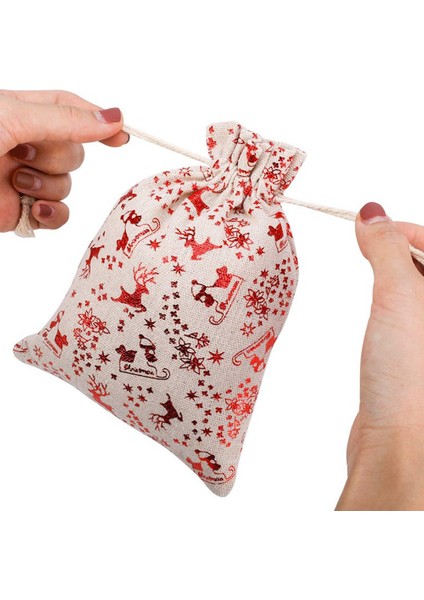 32PCS Noel Drawstring Çantaları Çarpık Torbası Şeker Sargısı Için Iyi Çantalar Noel Partisi Favor Malzemeleri (Yurt Dışından) fırsatları