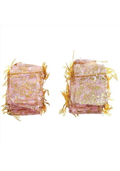 400PC 7X9CM Gül Organza Drawstring Takı Çantaları Poşetler Düğün Noel Partisi Leri Pembe (Yurt Dışından) fiyatları