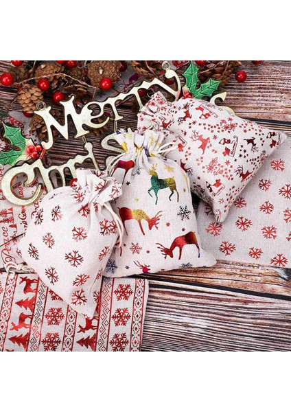 80PCS Noel Drawstring Çantaları Çarpık Poşeti Şeker Sargısı Için Iyi Çantalar Noel Partisi Favor Malzemeleri (Yurt Dışından) modelleri