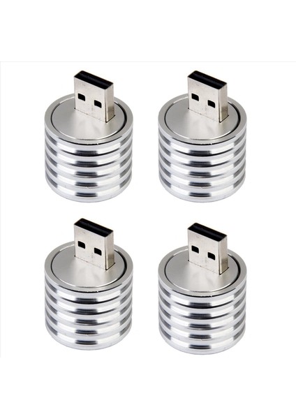 4x Alüminyum 3W USB LED Lamp Soketi Spotlıght Flanlıgh (Yurt Dışından)