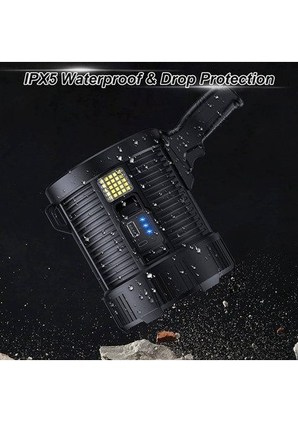 2x Şarj Edilebilir Spot Işığı 100000 Lümen LED Spot Işıklar El Tipi Büyük El Feneri Süper Parlak Açık Güneş Spotları (Yurt Dışından) fiyatları