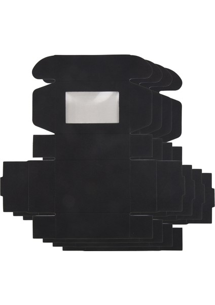 50 Adet Mini Kraft Kağıt Kutusu Pencereli Mevcut Paketleme Kutusu Ev Yapımı Sabun Kutusu Fırın Şekeri (Siyah) (Yurt Dışından) fiyatları