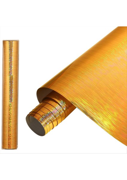 Metalik Htv - 12 Inç x 6ft Rulo Isı Transferi Vinil Folyo Holografik Altın Krom Ütü T -Shirts Için Vinil Dıy (Yurt Dışından) fiyatları