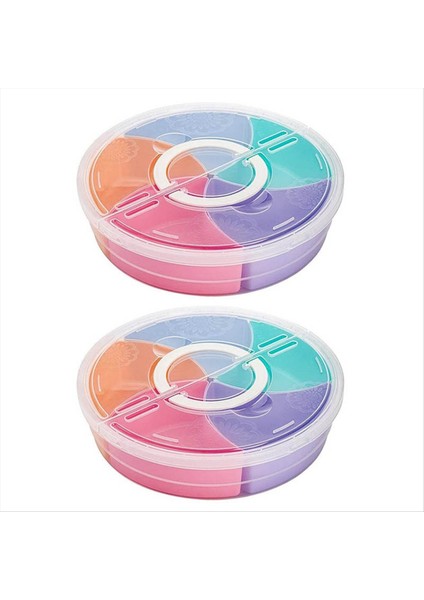 2pc Çok Fonksiyonlu Gıda Depolama Tepsisi Kapaklı Gıda Kapları Tepsisi Fındık ve Şekerleme Plakası Için Platte Servis (Yurt Dışından)