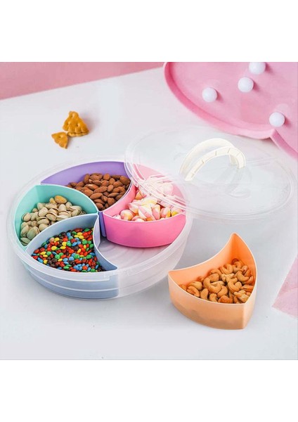 2pc Çok Fonksiyonlu Gıda Depolama Tepsisi Kapaklı Gıda Kapları Tepsisi Fındık ve Şekerleme Plakası Için Platte Servis (Yurt Dışından) fırsatları