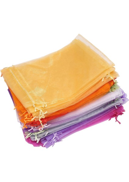 200PCS Büyük Organze Çantaları 20X30 cm Örgü Çantaları Noel Düğünü Için Takı Poşetleri Çizmek (10 Renk) (Yurt Dışından) fiyatları