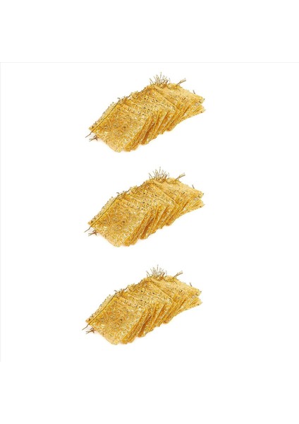 300PCS 10X15CM Kirpik Baskılı Altın Organza Çantaları Takı Torbası Çantalar Düğün Iyilikleri Için Organza Torbaları Şeker Çantaları (Yurt Dışından)