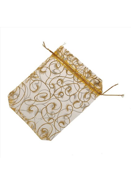 300PCS 10X15CM Kirpik Baskılı Altın Organza Çantaları Takı Torbası Çantalar Düğün Iyilikleri Için Organza Torbaları Şeker Çantaları (Yurt Dışından) fırsatları