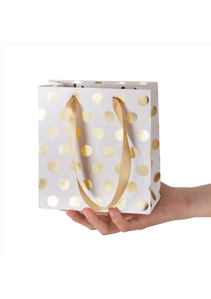 Şerit Kulplu Küçük Çantaları Altın Mini Çantası Doğum Günü Düğünleri Için Noel (Metalik Noktalar 40 Paket Toplu) (Yurt Dışından) fiyatları