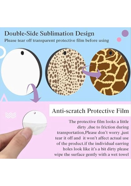 Küpe Kancaları Atlama Halkaları Kulak Tıkaçları Küpe Kartları Tutucu ve Şeffaf Ambalaj Torbaları ile Süblimasyon Küpe Boşlukları (Yurt Dışından) modelleri