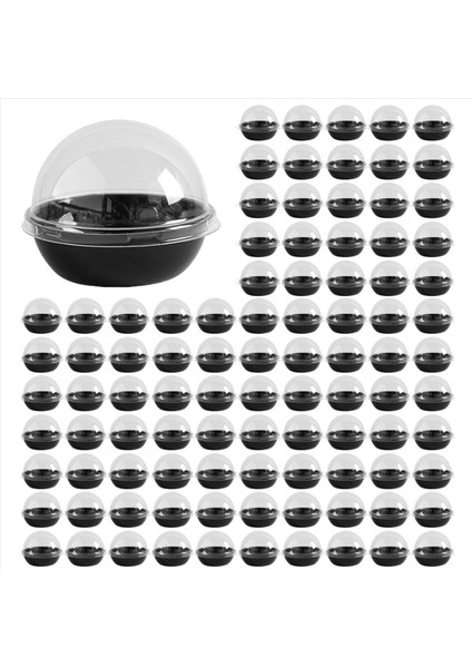 500 Paket Şeffaf Plastik Mini Cupcake Kap Mini Çörek Macaron Için Kubbe Kapaklı Bireysel Ambalaj Işleme Kutuları (Yurt Dışından)