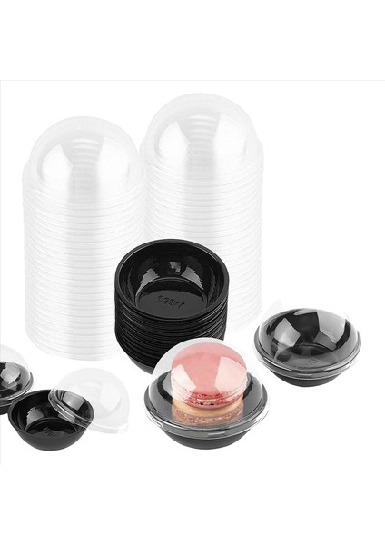 500 Paket Şeffaf Plastik Mini Cupcake Kap Mini Çörek Macaron Için Kubbe Kapaklı Bireysel Ambalaj Işleme Kutuları (Yurt Dışından) fiyatları