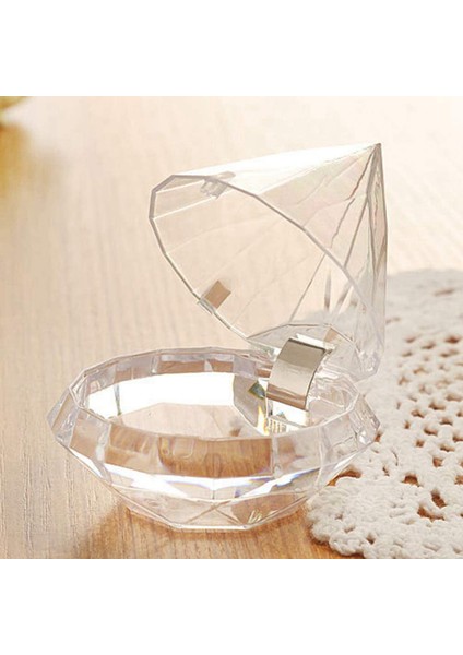 24PCS Şeffaf Elmas Şekil Şeker Kutusu Düğün Iyiliği Kutuları Parti Kutusu Berrak Plastik Konteyner Ev Dekor Si (Yurt Dışından) indirimleri