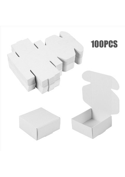 100PCS Kraft Kağıt Kutusu Güzel Kraft Kutu Ambalaj Kutusu Küçük Boyut-Beyaz (Yurt Dışından) fiyatları
