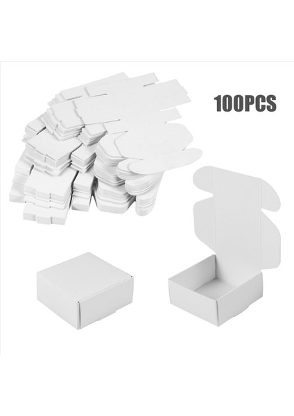 100PCS Kraft Kağıt Kutusu Güzel Kraft Kutu Ambalaj Kutusu Küçük Boyut-Beyaz (Yurt Dışından) modelleri