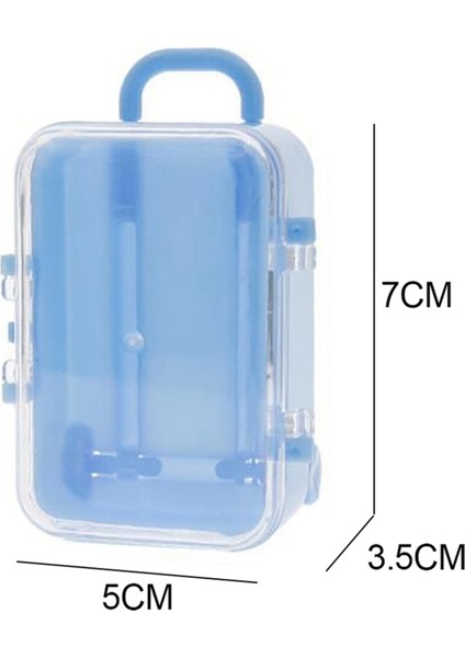 3x Mavi Mini Roller Seyahat Bavul Şeker Kutusu Kişiliği Yaratıcı Düğün Şeker Kutusu Bagaj Tramvay Kutusu Şeker Oyuncak (Yurt Dışından) modelleri