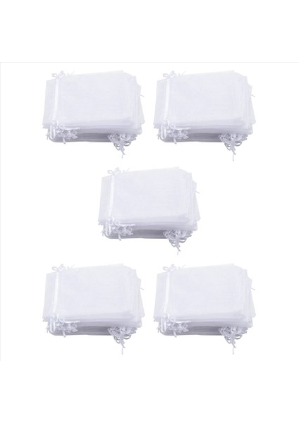 250 Adet 4 x 6 Inç Organze Çantaları Çekiliş Takı Torbaları Düğün Parti Lehine Çantalar (Beyaz) (Yurt Dışından)