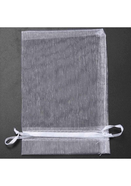 250 Adet 4 x 6 Inç Organze Çantaları Çekiliş Takı Torbaları Düğün Parti Lehine Çantalar (Beyaz) (Yurt Dışından) indirimleri