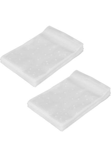 200PCS Buzlu Sevimli Noktalar Plastik Paket Şeker Kurabiye Ambalaj Çantaları Cupcake Sarıcı Kendi Yapışkan Örnek Çantası 7cm (Yurt Dışından)