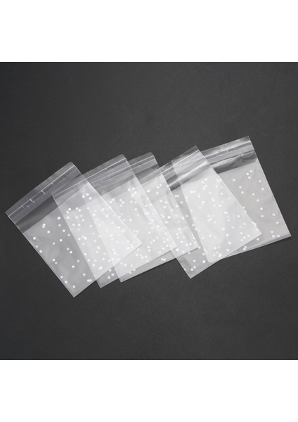 200PCS Buzlu Sevimli Noktalar Plastik Paket Şeker Kurabiye Ambalaj Çantaları Cupcake Sarıcı Kendi Yapışkan Örnek Çantası 7cm (Yurt Dışından) modelleri