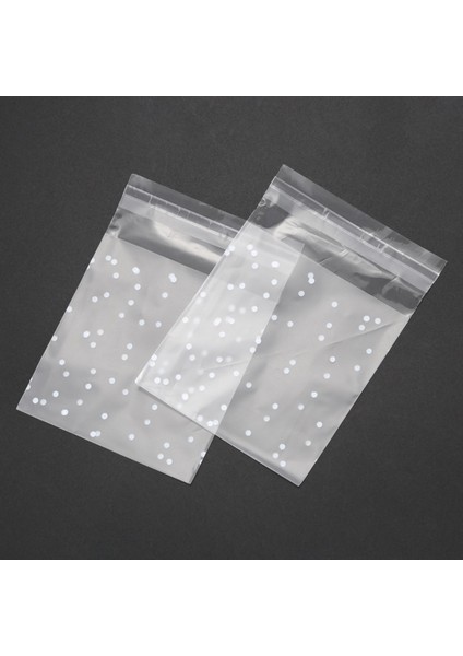 200PCS Buzlu Sevimli Noktalar Plastik Paket Şeker Kurabiye Ambalaj Çantaları Cupcake Sarıcı Kendi Yapışkan Örnek Çantası 7cm (Yurt Dışından) fırsatları