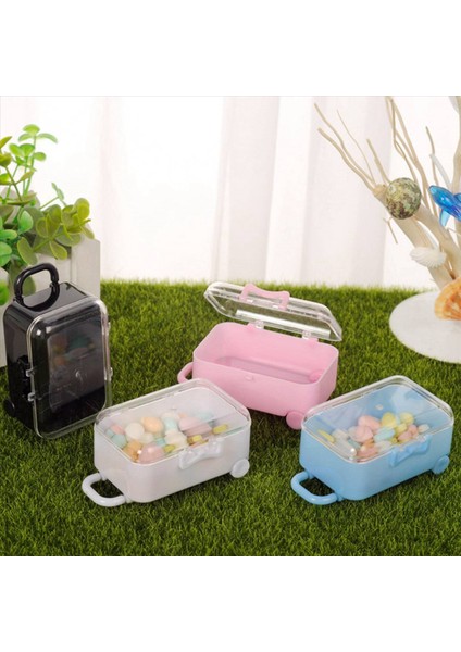 10X Pembe Mini Roller Seyahat Bavul Şeker Kutusu Kişilik Yaratıcı Düğün Şeker Kutusu Bagaj Tramvay Kılıfı Şeker Oyuncak (Yurt Dışından) modelleri