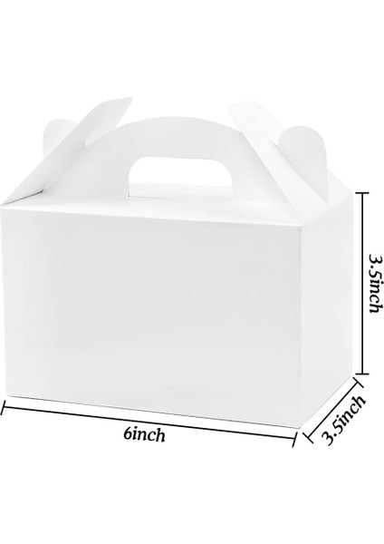 48 Paket Beyaz Eşleme Parti Favorileri Kağıt Kutuları Doğum Günü Partisi Duş 6x3 5x3 5 Inç Sarı (Yurt Dışından) fiyatları