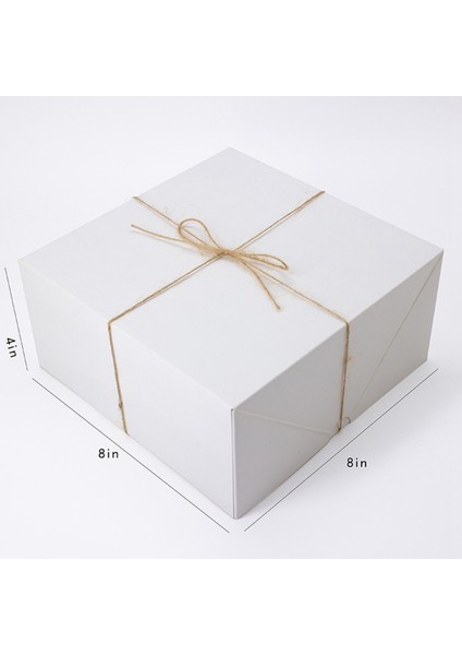 Beyaz Kutuları 12 Paket 8X8X4 Inç Kağıt Kutusu Düğün Için Kapaklar Mevcut Nedime Teklif Si B (Yurt Dışından) fiyatları
