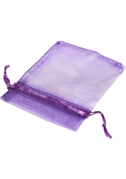 10 Paket Güzel Koyu Mor Organze Si ve Lehine Çantalar 7cm x 9cm (Yurt Dışından) indirimleri