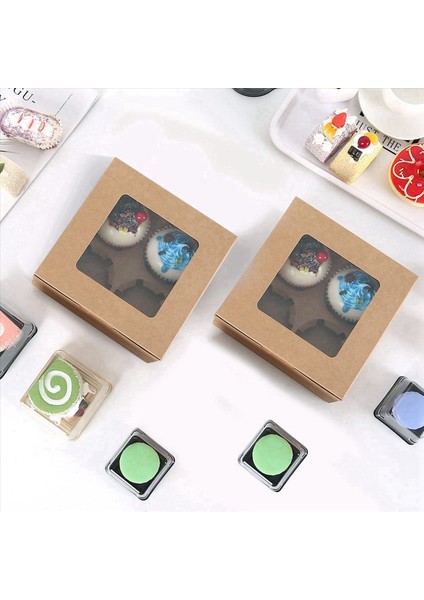 150 Adet Mini Kraft Kağıt Kutusu Pencereli Mevcut Paketleme Kutusu Ev Yapımı Sabun Kutusu Fırın Şekeri (Kahverengi) (Yurt Dışından) fırsatları