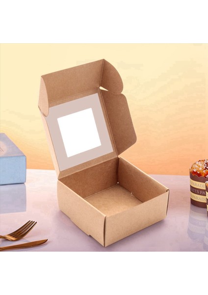 150 Adet Mini Kraft Kağıt Kutusu Pencereli Mevcut Paketleme Kutusu Ev Yapımı Sabun Kutusu Fırın Şekeri (Kahverengi) (Yurt Dışından) indirimleri