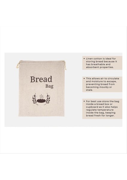 Organik Keten Ekmek Çantası Yeniden Kullanılabilir Ekmek Çanta Yemek Depolama Çantası Ekmek Depo Çantaları Eko Ekmek Çanta (Yurt Dışından) indirimleri