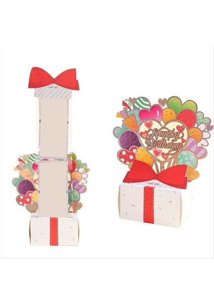 Nakit Doğum Günü Için Para Kutusu Keyifli Mutlu Yıllar Para Kutusu Nakit Ler Için Çocuklar ve Yetişkinler Için Sürpriz (Beyaz) (Yurt Dışından)